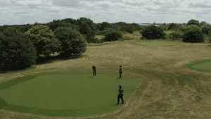 People enjoying golf at the park