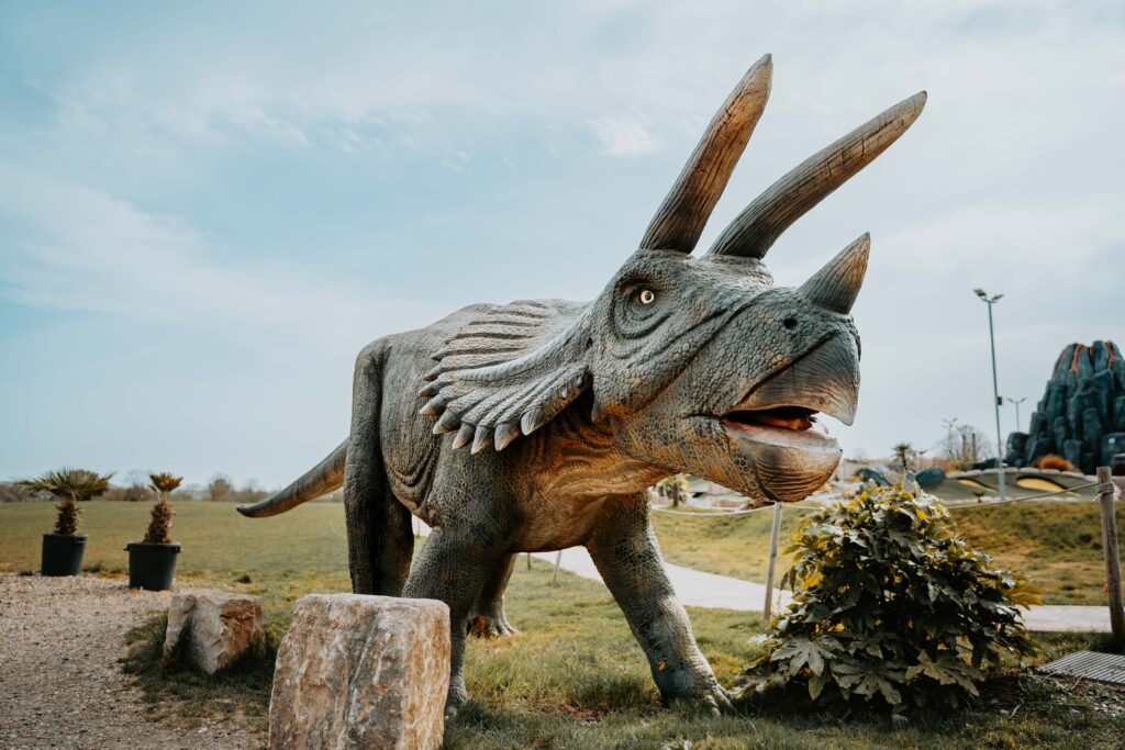 Dinosaur on Adventure Golf: Triceratops