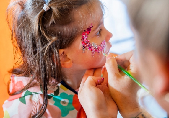 Face Painting on Dinosaur Day